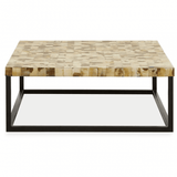 Shelby Cream Mother of Pearl Square Coffee Table