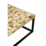 Shelby Cream Mother of Pearl Square Coffee Table