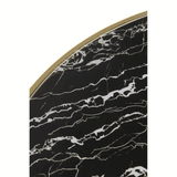 Belmore Black Marble Effect Gold Base Coffee Table