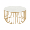 Addison White Marble And Gold Coffee Table