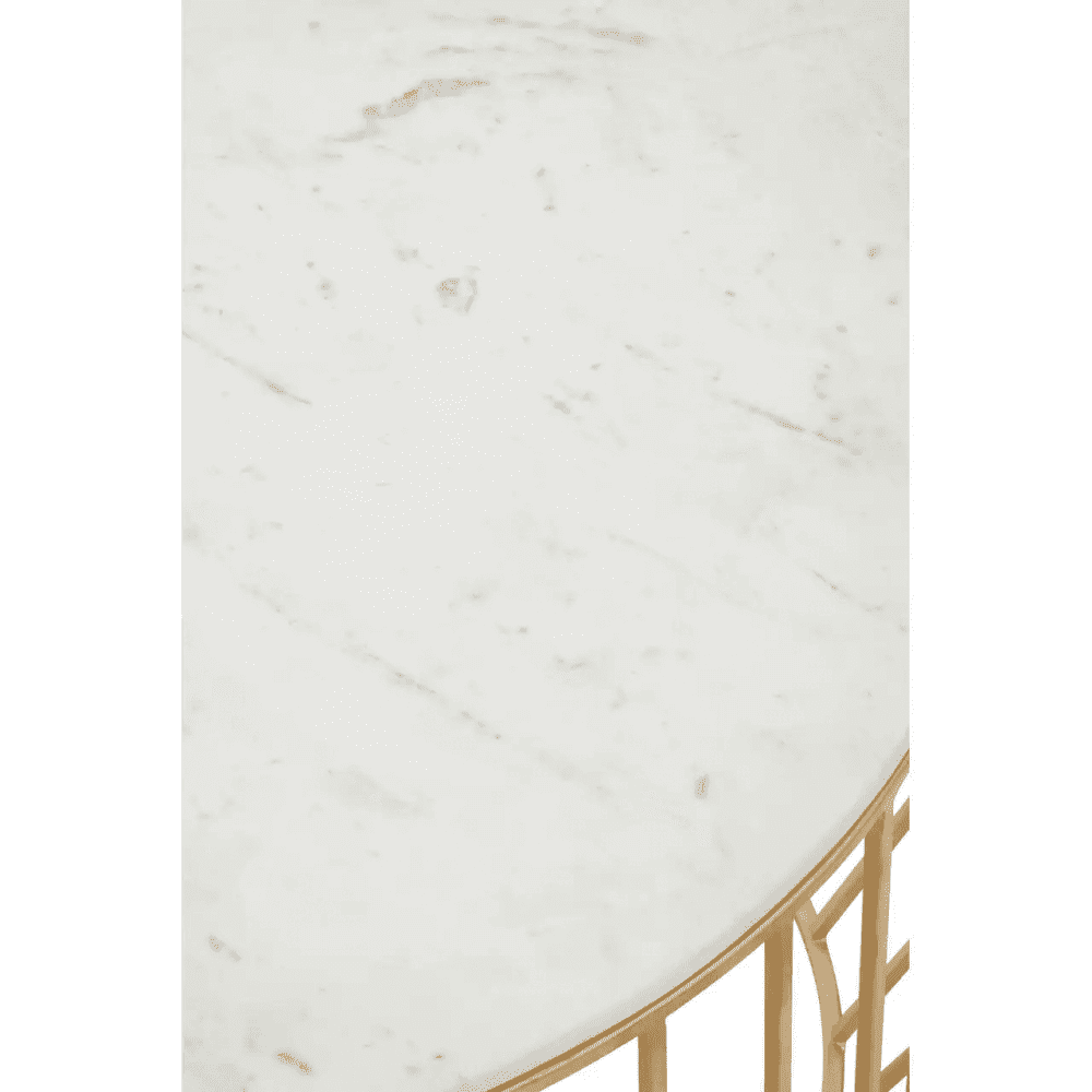 Addison White Marble And Gold Coffee Table
