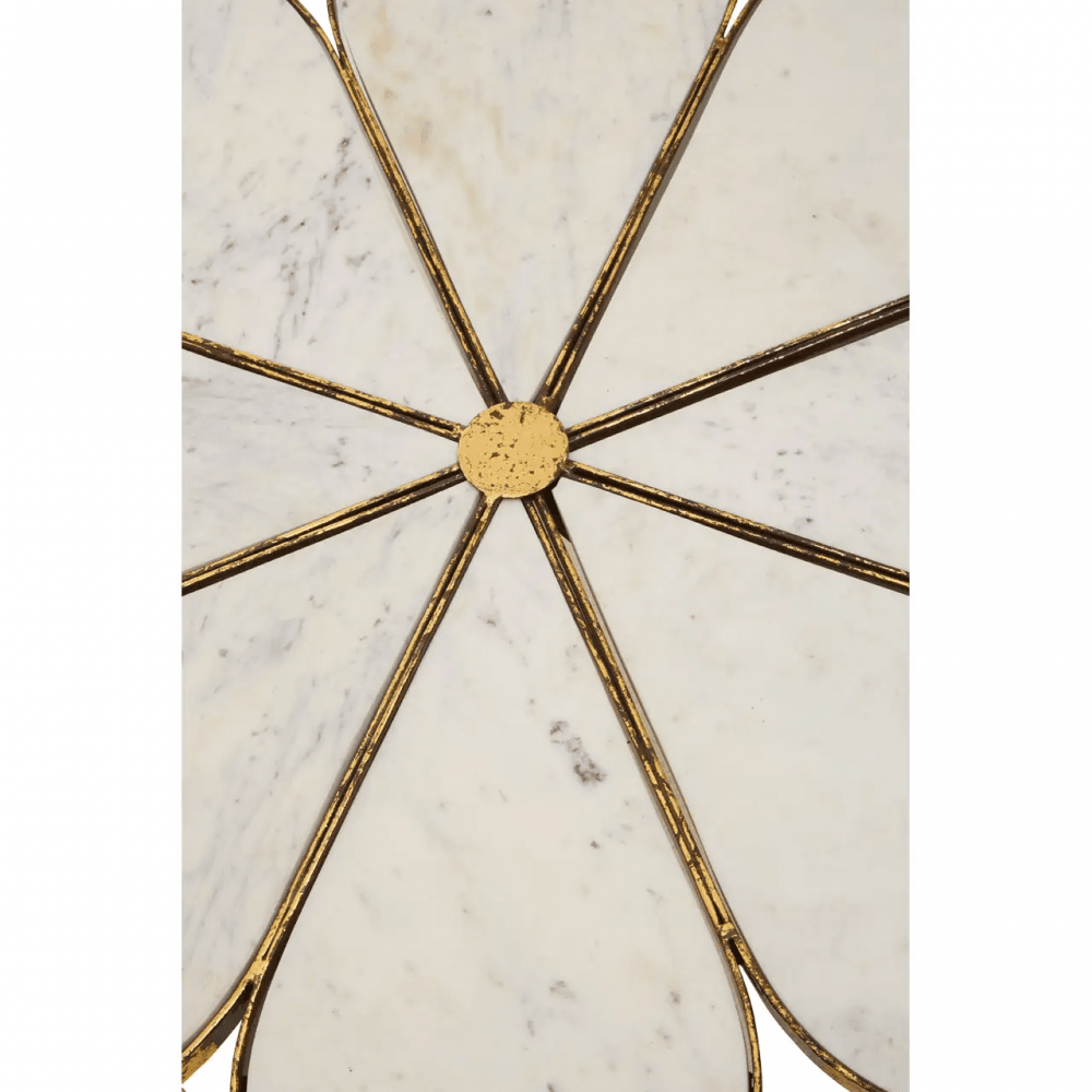 Elsie Petal Coffee Table With Marble Top