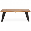 Valora Acacia Wood And Looped Iron Base Coffee Table