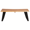 Valora Acacia Wood And Looped Iron Base Coffee Table