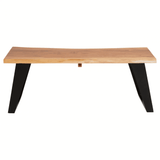 Valora Acacia Wood And Looped Iron Base Coffee Table
