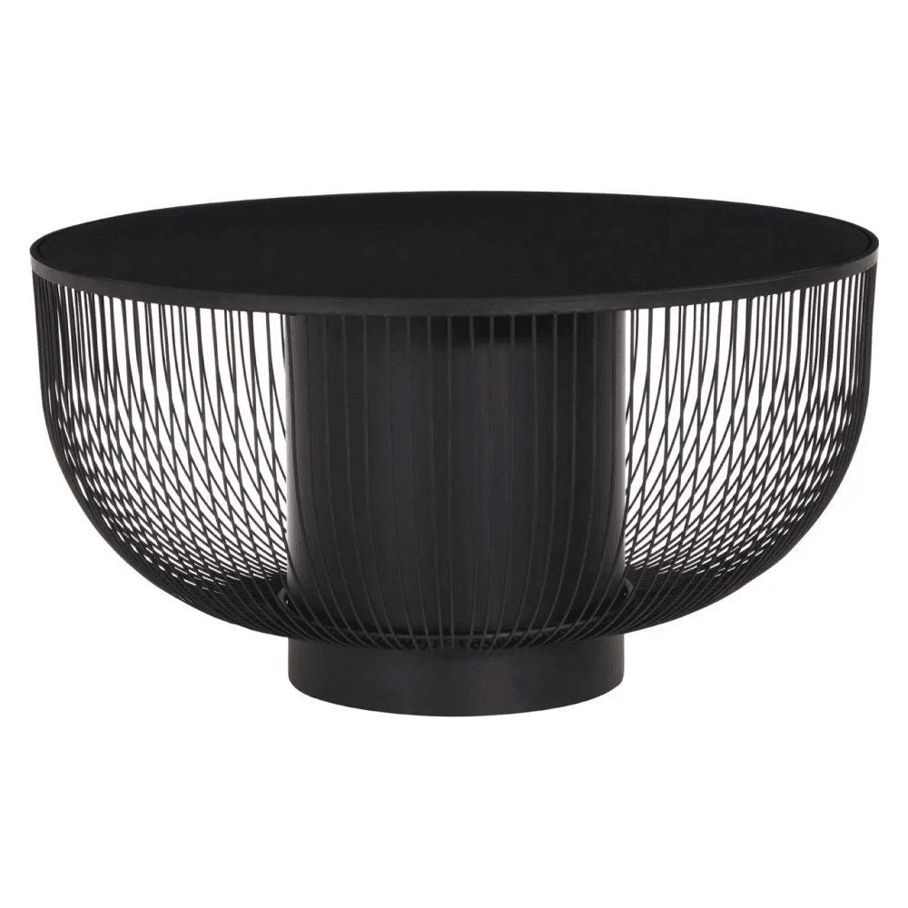 Edge Black Glass Coffee Table