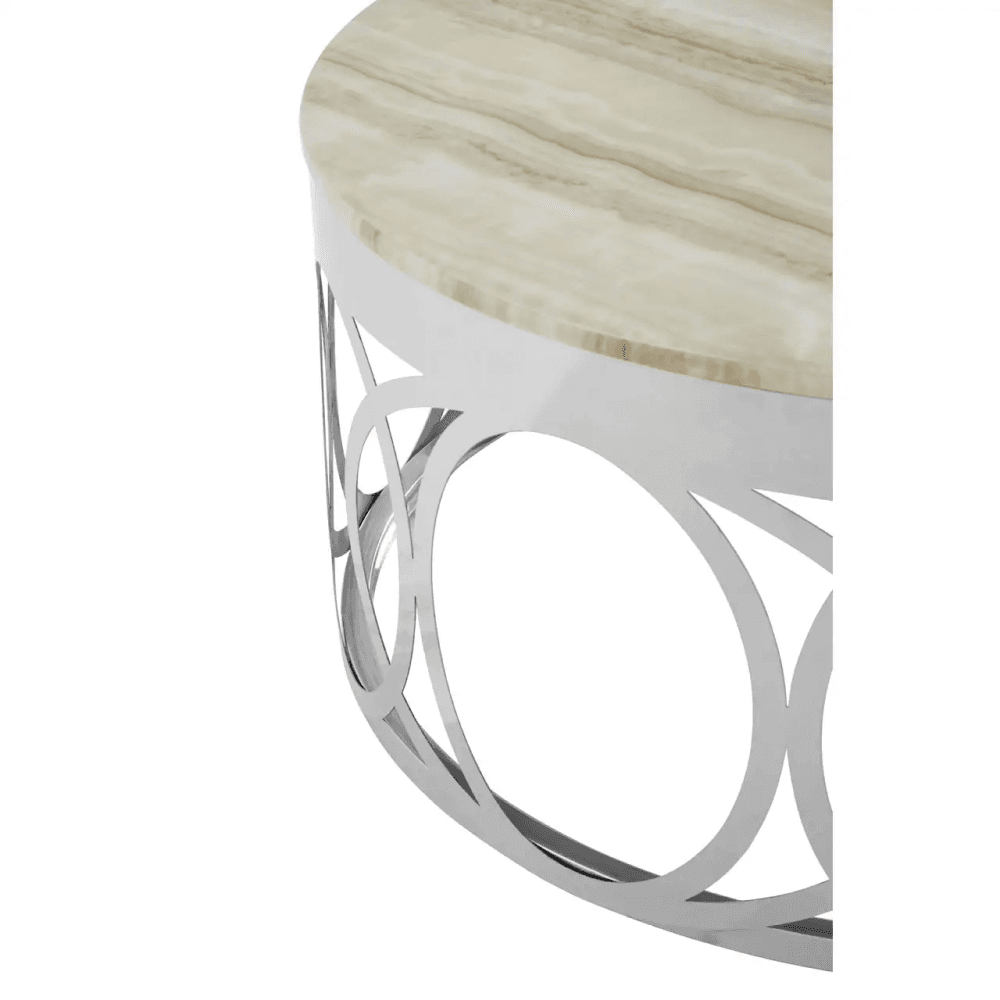 Afton White Marble Coffee Table