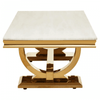 Elara Ivory White Marble Coffee Table