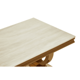 Elara Ivory White Marble Coffee Table