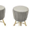 Westend Bar And Grey Velvet Stools Set