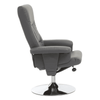 Danbury Grey Leather Recliner