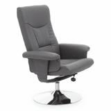 Danbury Grey Leather Recliner