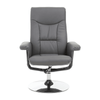 Danbury Grey Leather Recliner