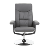Danbury Grey Leather Recliner
