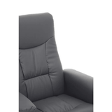 Danbury Grey Leather Recliner
