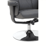Danbury Grey Leather Recliner