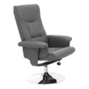 Danbury Grey Leather Recliner