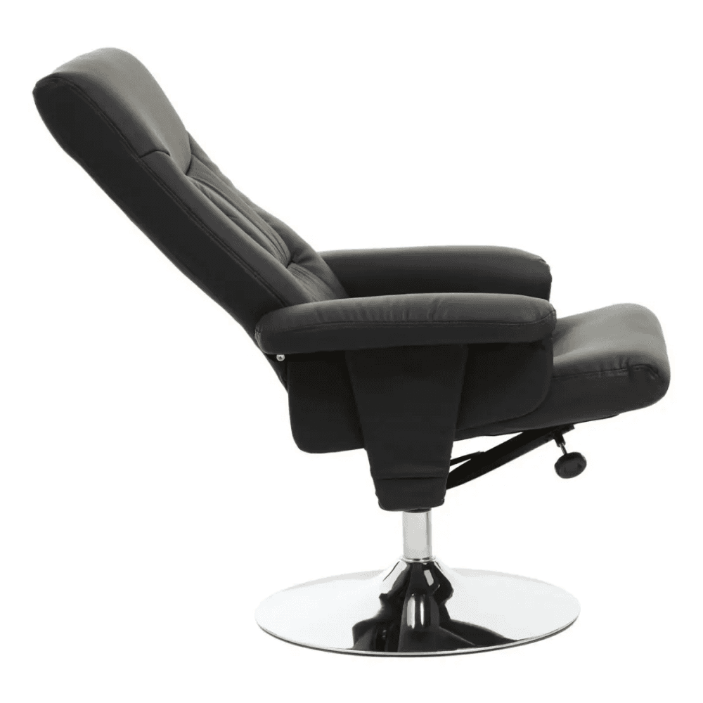 Danbury Black Leather Recliner