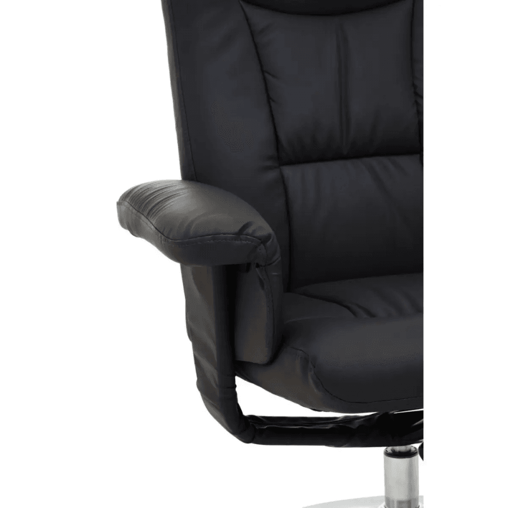 Danbury Black Leather Recliner