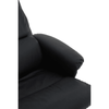 Danbury Black Leather Chair And Footstool