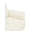 Linwood Ivory Leather Effect Recliner And Footstool