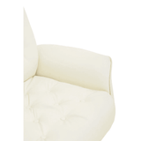 Linwood Ivory Leather Effect Recliner And Footstool