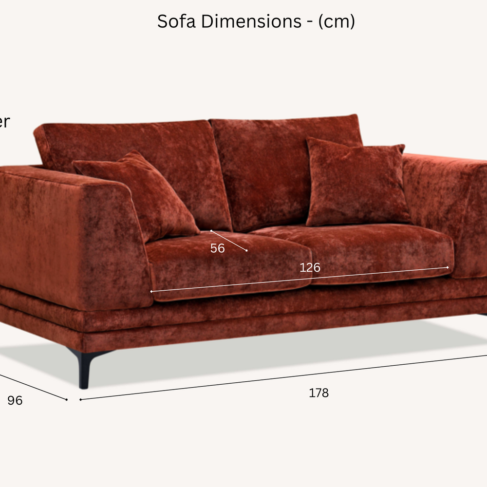 Aluxo Lenox Sofa Range in Steel Velvet