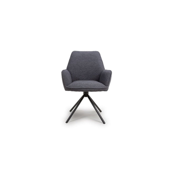 Uno Dining Chair Grey Boucle