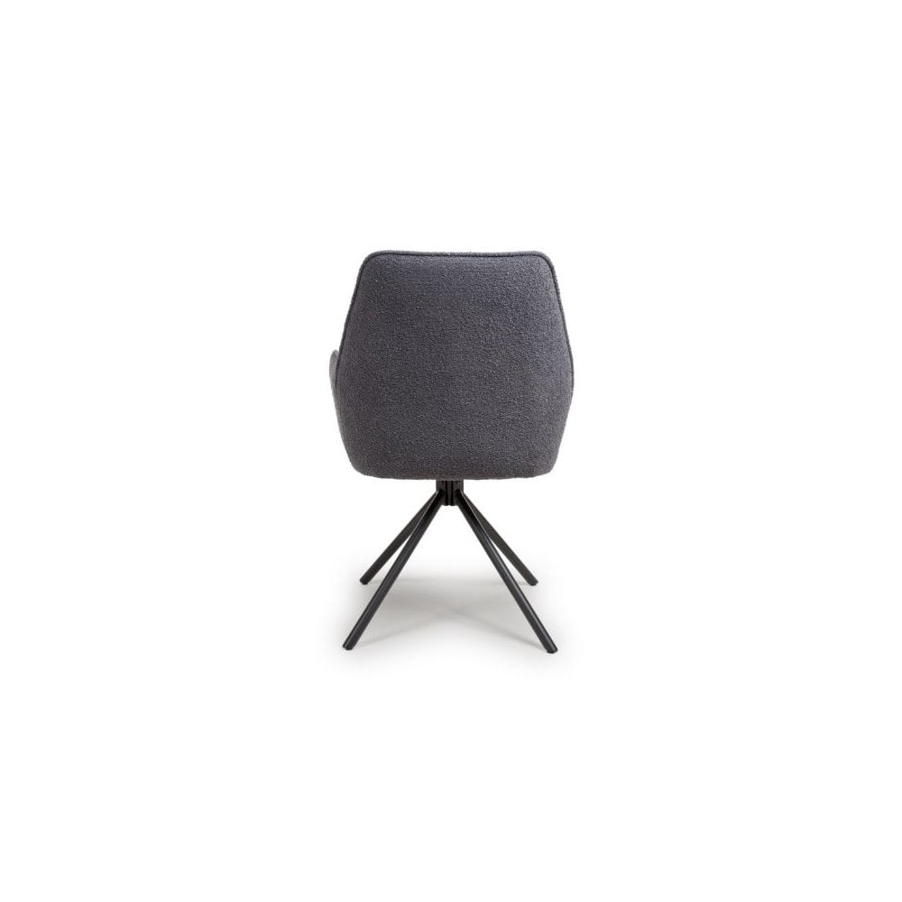 Uno Dining Chair Grey Boucle