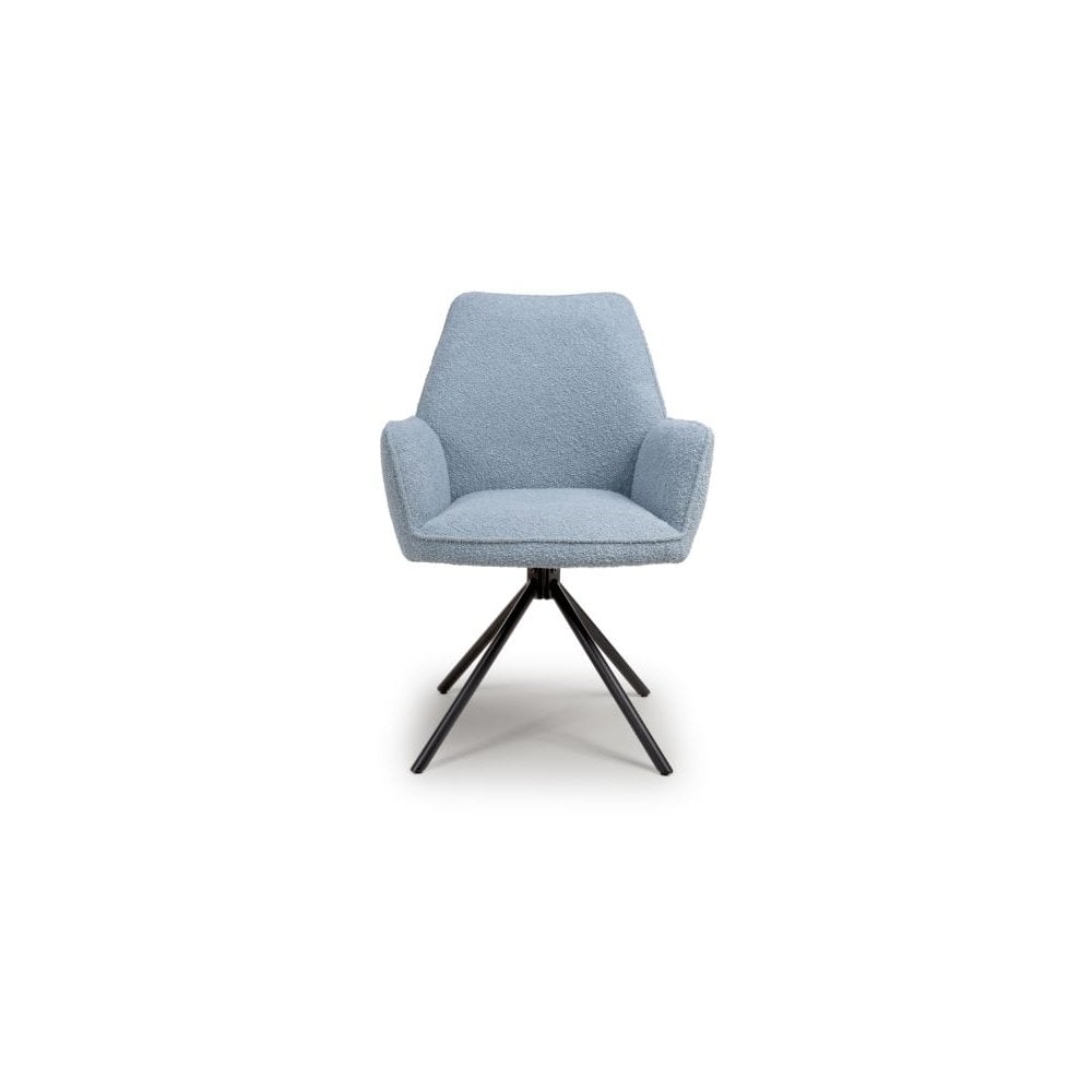Uno Dining Chair Light Blue Boucle