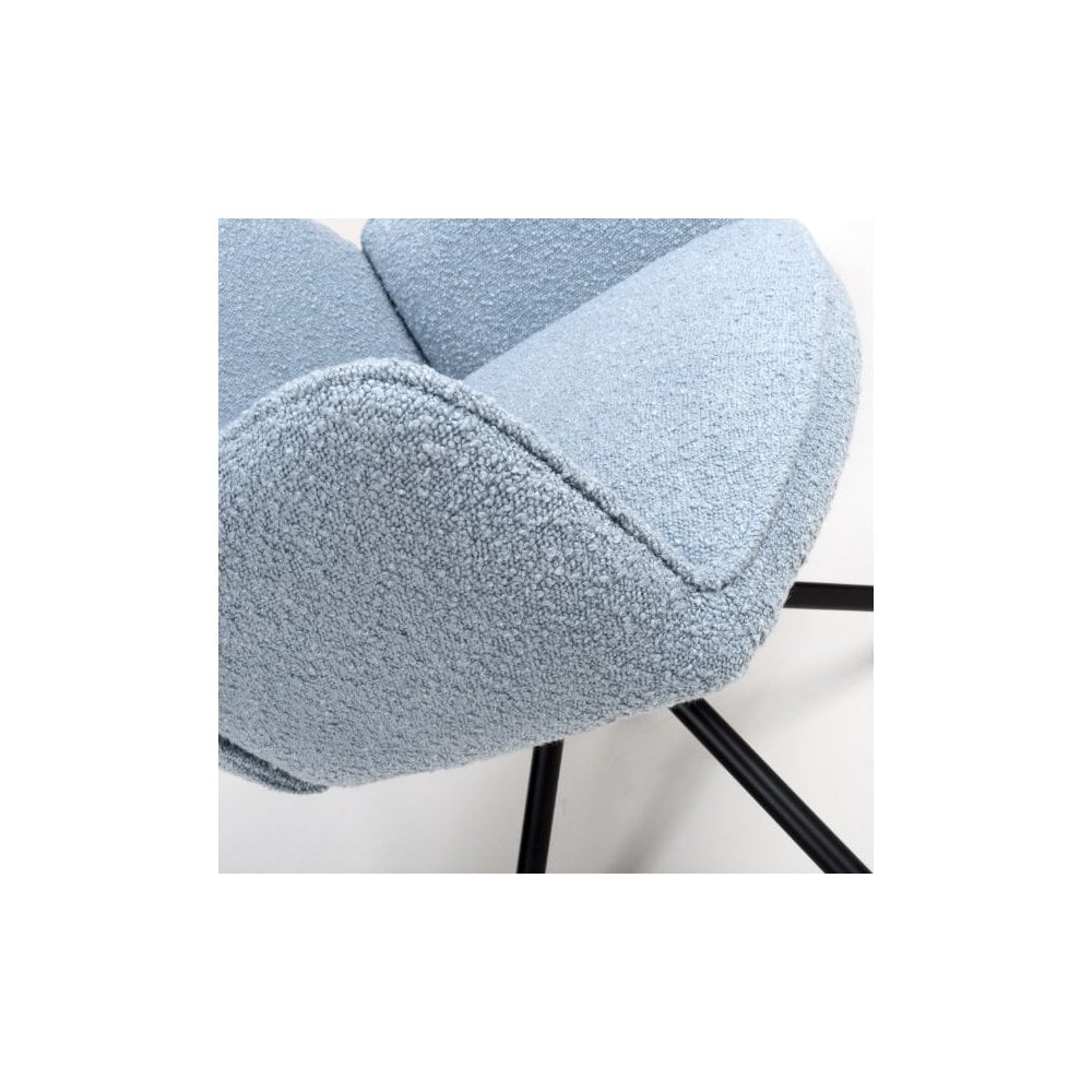 Uno Dining Chair Light Blue Boucle