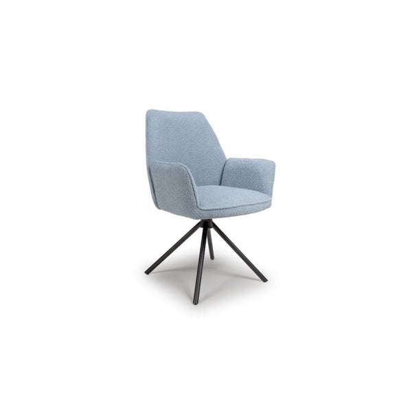 Uno Dining Chair Light Blue Boucle