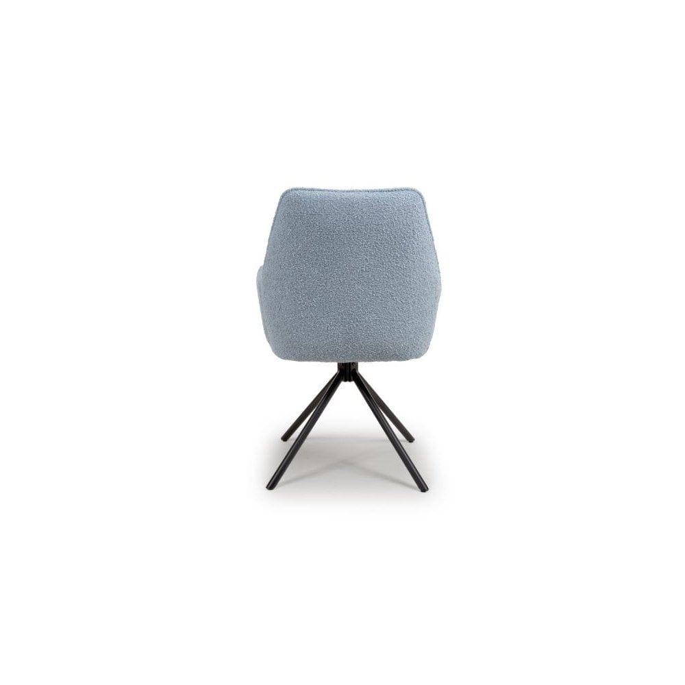 Uno Dining Chair Light Blue Boucle