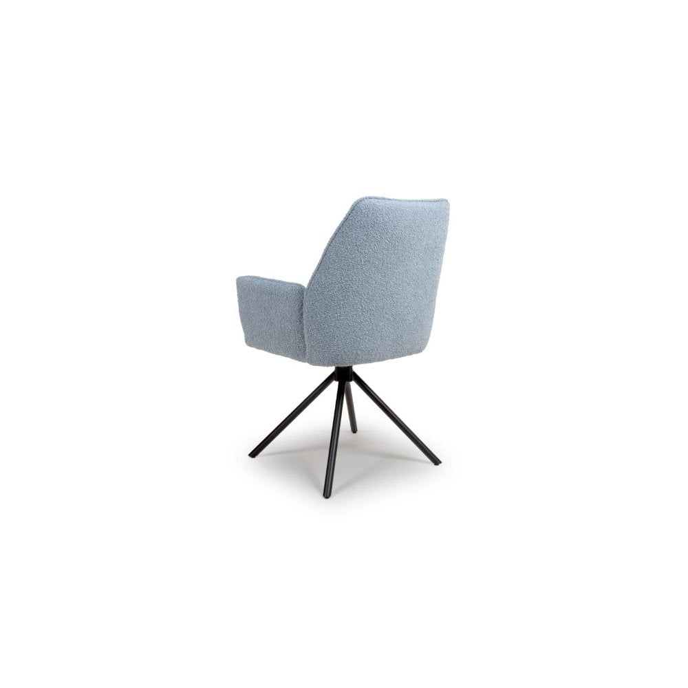 Uno Dining Chair Light Blue Boucle