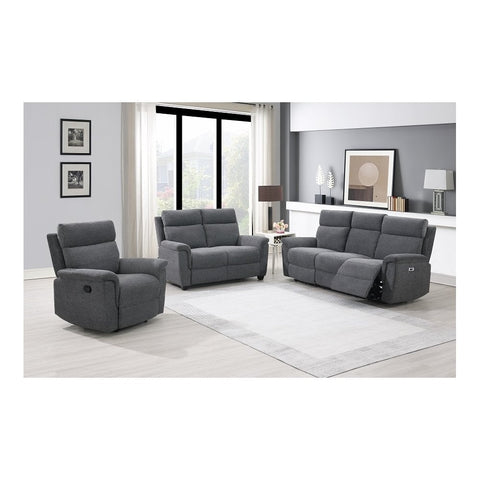 Detroit 3 Seater Grey