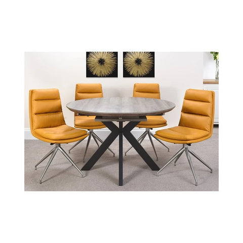 Manhattan Extending Round Table 1200-1600mm Grey