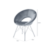 Orb Dining Chair Grey Velvet