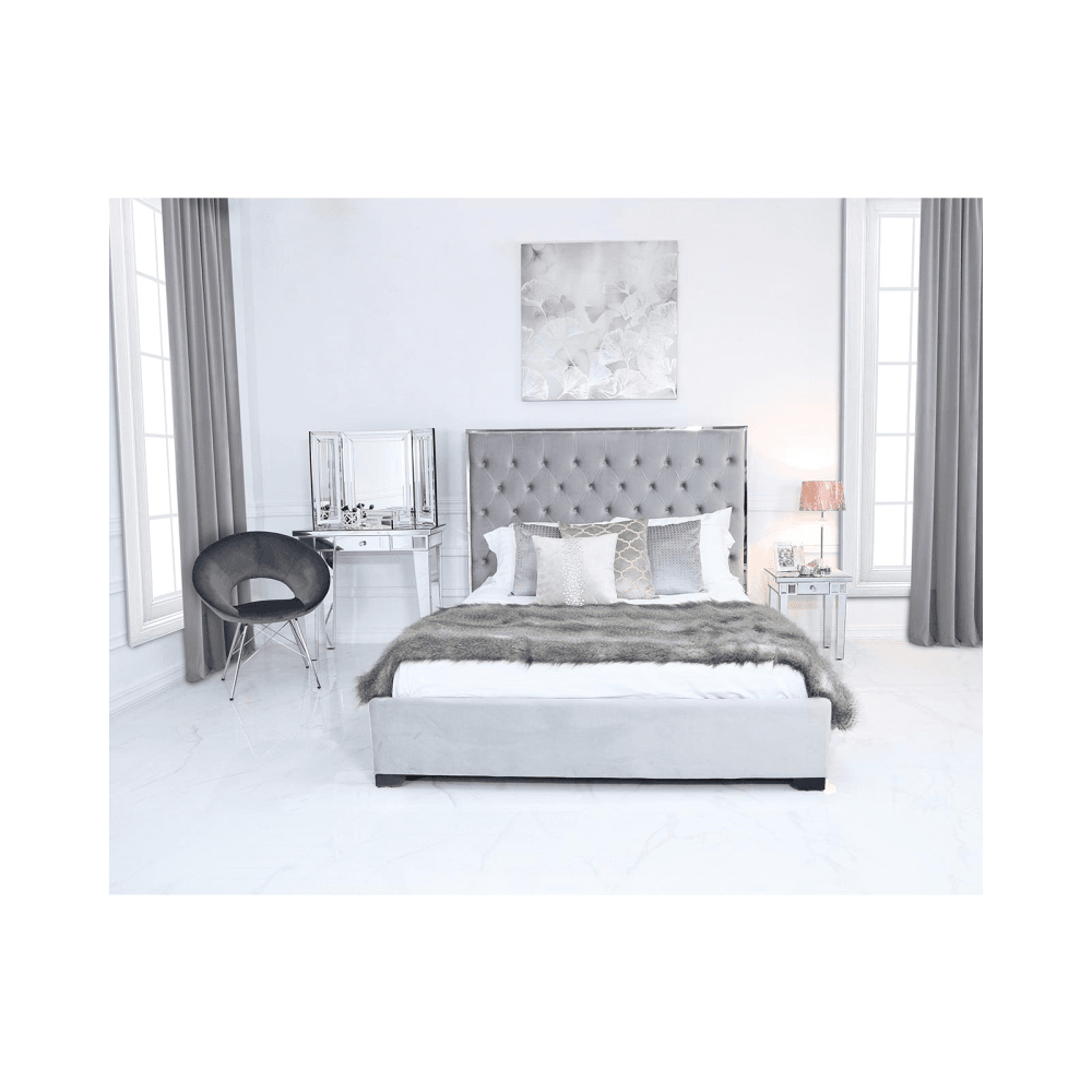 Orb Dining Chair Grey Velvet