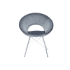 Orb Dining Chair Grey Velvet