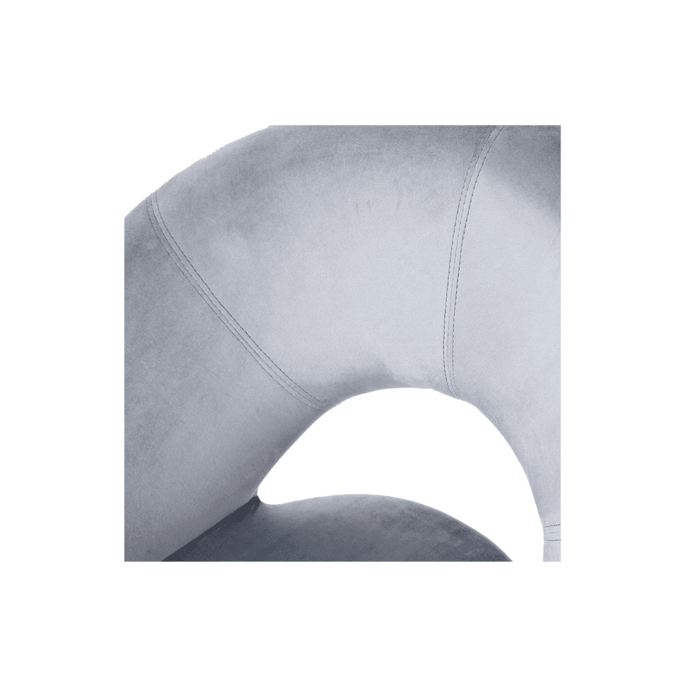 Orb Dining Chair Grey Velvet