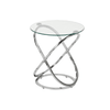 Rizzo Chrome End Table Glass Top - DSP KD