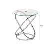 Rizzo Chrome End Table Glass Top - DSP KD