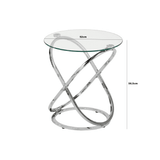 Rizzo Chrome End Table Glass Top - DSP KD