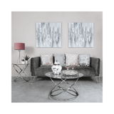 Rizzo Chrome End Table Glass Top - DSP KD