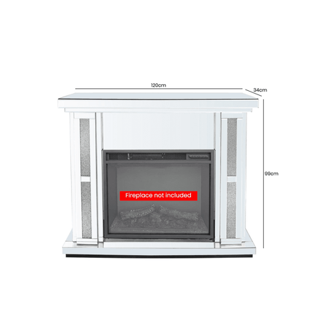Large Milano Mirror Fire Surround - Fire Not Included