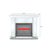 Large White Manhattan White Fire Surround-Fire Not Include