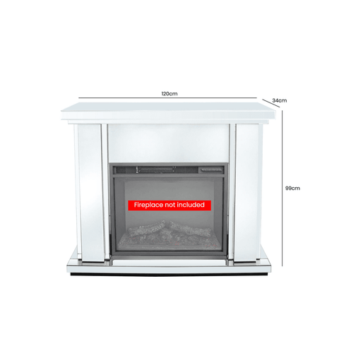 Large White Manhattan White Fire Surround-Fire Not Include