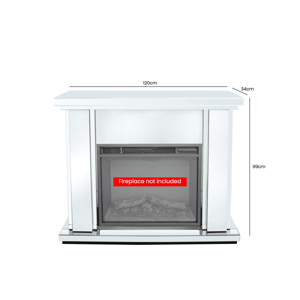 Large White Manhattan White Fire Surround-Fire Not Include