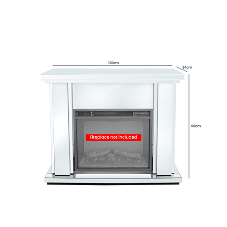 Large White Manhattan White Fire Surround-Fire Not Include