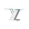 Lusso Console Table White Marble And Chrome - 3 Parts